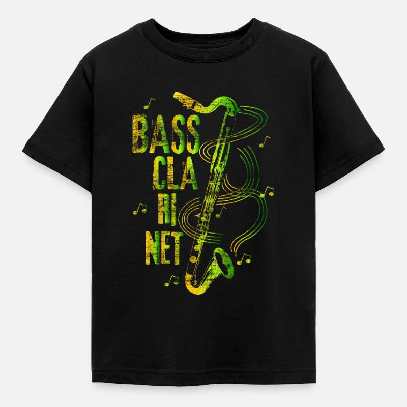 Clarinette clarinette basse - T-shirt Enfant - noir