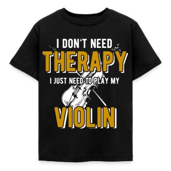 Violin violin musician music instrument gift - Kids' T-Shirt - black - Front - AI Model Kid Female (0cm)