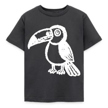 Toucan Bird Exotic - Kids' T-Shirt - dark grey - Front - AI Model Kid Female (0cm)