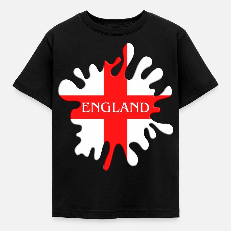 Drapeau anglais de Saint-Georges - T-shirt Enfant - noir