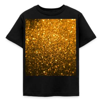 Funkelnder Golden Glitter - Kinder T-Shirt - Schwarz - Vorne - AI Model Kid Female (0cm)