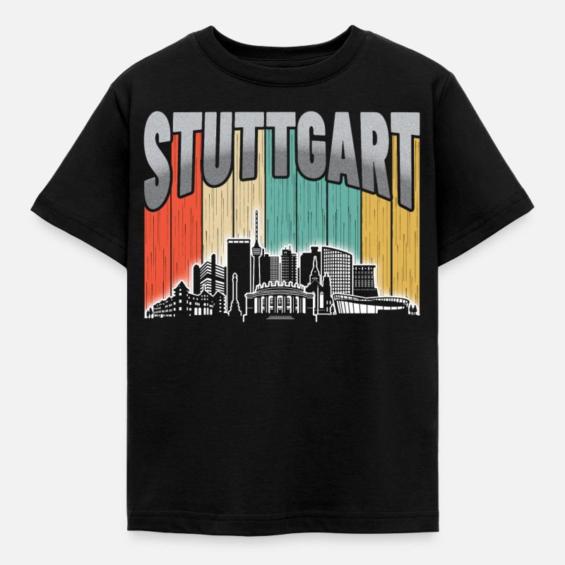 Stuttgart Deutschland - Kinder T-Shirt - Schwarz
