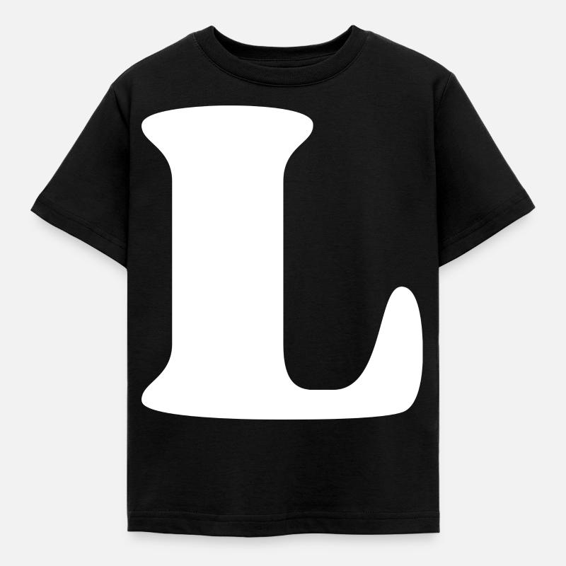 Letter l - Kids' T-Shirt - black
