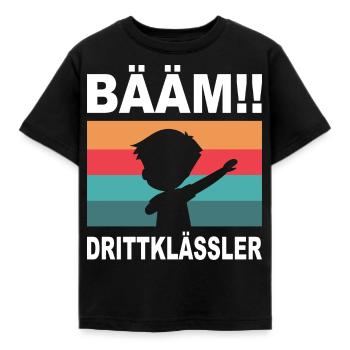 Drittklässler Bääm! Dritte Klasse 3.Klasse Schule - Kinder T-Shirt - Schwarz - Vorne - AI Model Kid Female (0cm)