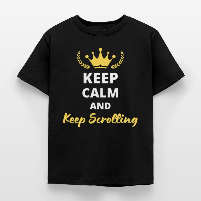 "Keep Calm and Keep Scrolling" - Screen Addict Kids' T-Shirt