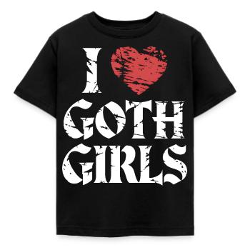 Love Goth Girls! Gothic Aesthetic Goth Mommy - Kinder T-Shirt - Schwarz - Vorne - AI Model Kid Female (0cm)
