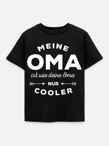 Meine Oma - Kinder T-Shirt - Schwarz
