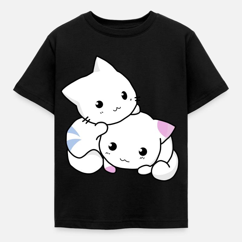 katze,kätzchen,niedlich - Kinder T-Shirt - Schwarz