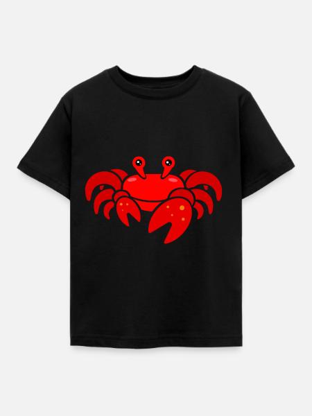 Krabbe - Kinder T-Shirt - Schwarz