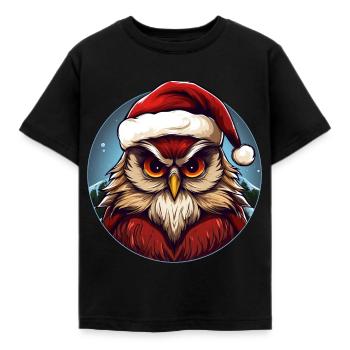 Nachteulen Weihnachten - Kinder T-Shirt - Schwarz - Vorne - AI Model Kid Female (0cm)