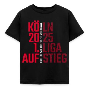 Köln Aufstieg 2025 Aufsteiger - Kinder T-Shirt - Schwarz - Vorne - AI Model Kid Female (0cm)