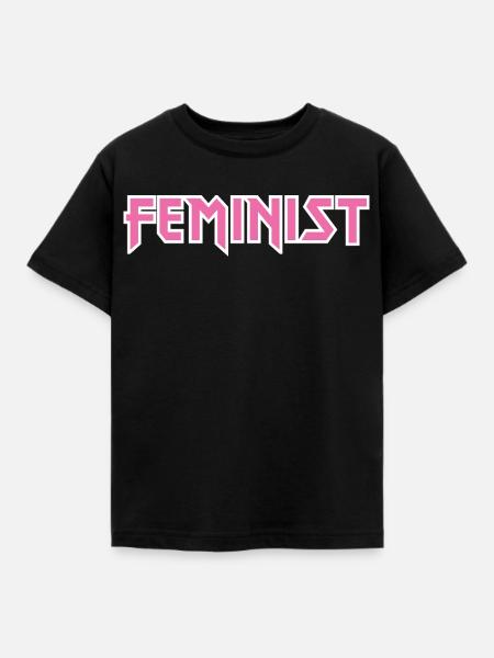 Feministisch (Heavy-Metal-Stil) - Kinder T-Shirt - Schwarz