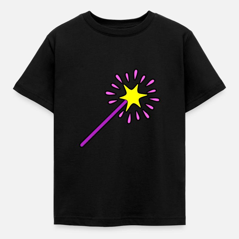 Magic wand fairy magical magic magic gift - Kids' T-Shirt - black