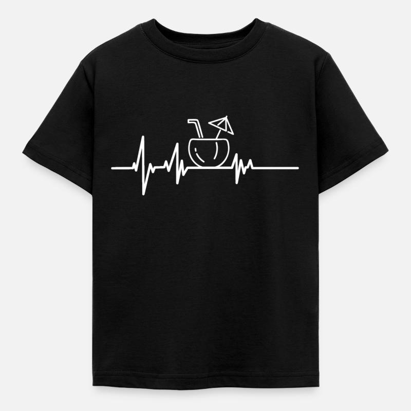 ECG Holiday Make Heart Line Regalo - Maglietta per bambini - nero