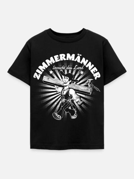 Zimmermann - Kinder T-Shirt - Schwarz