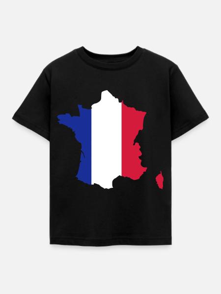 Frankreich - Kinder T-Shirt - Schwarz