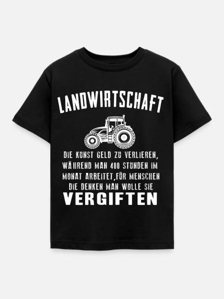 Landwirtschaft - Kinder T-Shirt - Schwarz