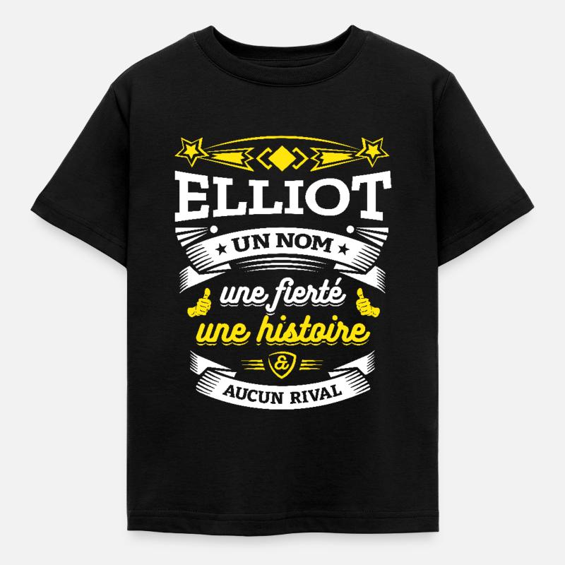 ELLIOT UN NOM UNE FIERTÉ AUCUN RIVAL - T-shirt Enfant - noir