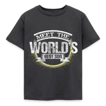 Best son family boy - Kids' T-Shirt - dark grey - Front - AI Model Kid Female (0cm)