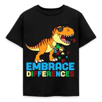 Embrace Differences - Kids' T-Shirt - black - Front - AI Model Kid Female (0cm)