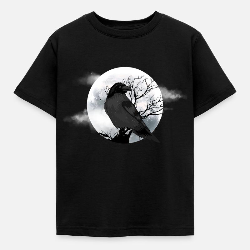 Moon Crow - Kids' T-Shirt - black