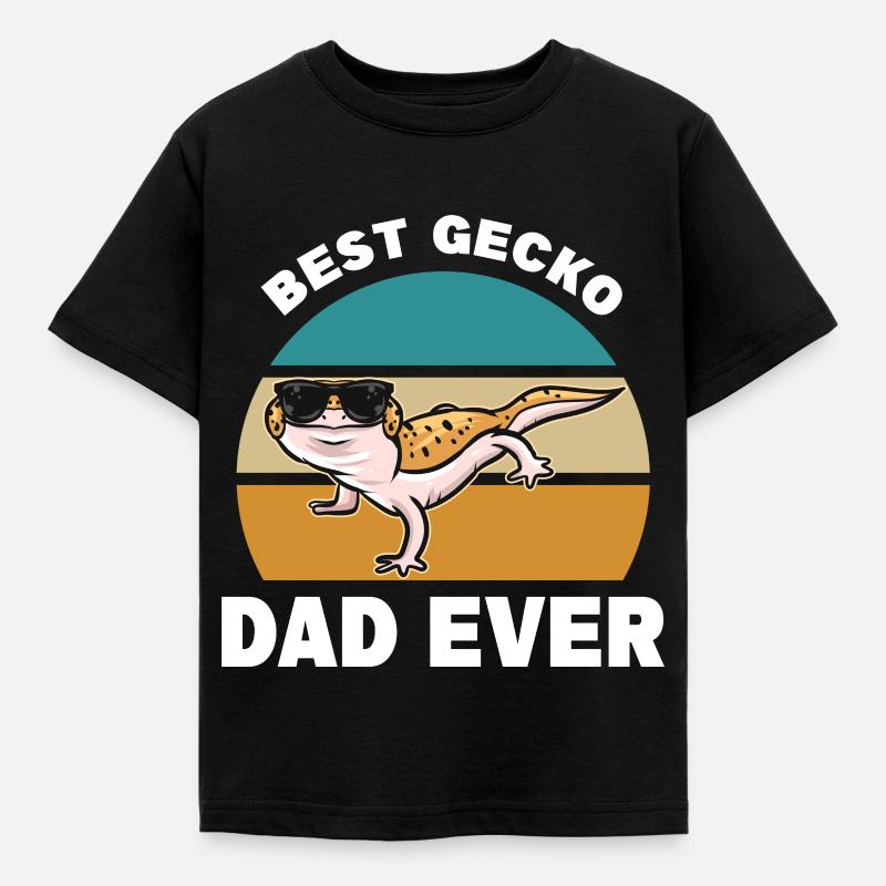 Gecko - Kinder T-Shirt - Schwarz