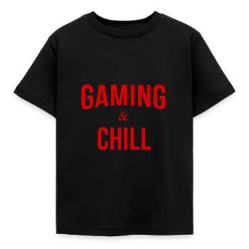 Gaming Gaming Gaming et Chill - T-shirt Enfant - noir - Devant - AI Model Kid Female (0cm)