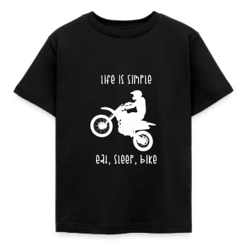 Motocross - Kids' T-Shirt - black - Front - AI Model Kid Female (0cm)