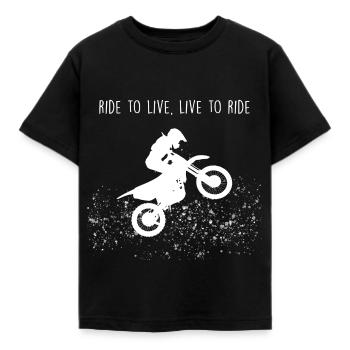 Motocross - Kids' T-Shirt - black - Front - AI Model Kid Female (0cm)