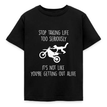 Motocross - Kids' T-Shirt - black - Front - AI Model Kid Female (0cm)