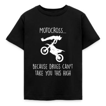 Motocross - Kids' T-Shirt - black - Front - AI Model Kid Female (0cm)