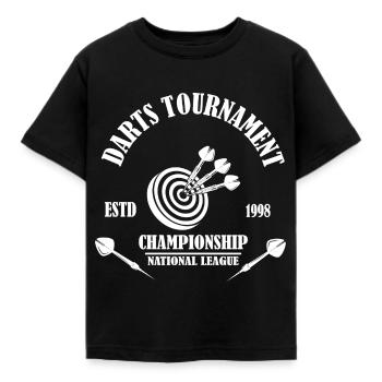 Dart Tournament Championschip Design - Kinder T-Shirt - Schwarz - Vorne - AI Model Kid Female (0cm)