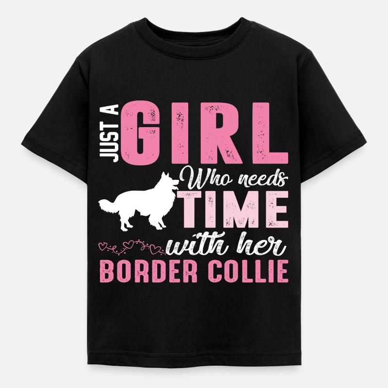 Border Collie - Kinder T-Shirt - Schwarz
