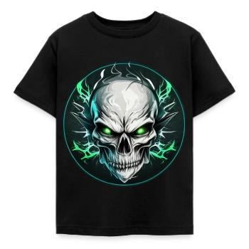 Demon Skull - Kids' T-Shirt - black - Front - AI Model Kid Female (0cm)