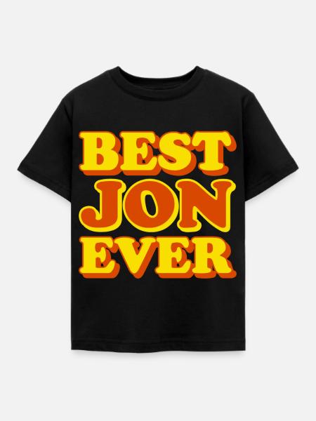 Jon Vorname Lustiges Geschenk - Kinder T-Shirt - Schwarz