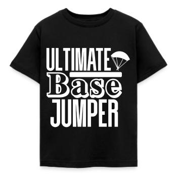 Base jumping - Kids' T-Shirt - black - Front - AI Model Kid Female (0cm)
