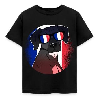 France - Kids' T-Shirt - black - Front - AI Model Kid Female (0cm)