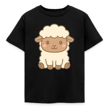 Cute Baby Sheep - Kids' T-Shirt - black - Front - AI Model Kid Female (0cm)