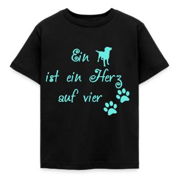 Hunde Spruch türkis - Kinder T-Shirt - Schwarz - Vorne - AI Model Kid Female (0cm)