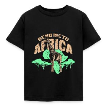 Afrika Safari - Kinder T-Shirt - Schwarz - Vorne - AI Model Kid Female (0cm)