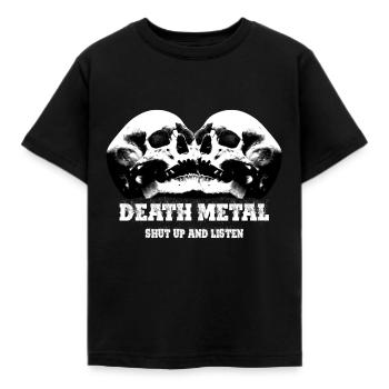 death metal metalcore black gragan metal grind - T-shirt Enfant - noir - Devant - AI Model Kid Female (0cm)