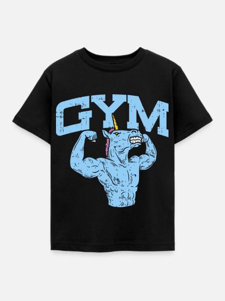 GYM - Kinder T-Shirt - Schwarz