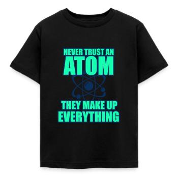 atome - T-shirt Enfant - noir - Devant - AI Model Kid Female (0cm)