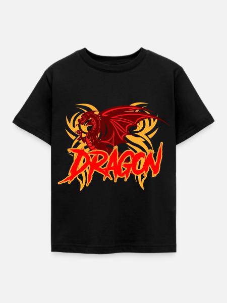 Dragon - Kinder T-Shirt - Schwarz