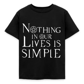 RIEN, CADEAU - T-shirt Enfant - noir - Devant - AI Model Kid Female (0cm)