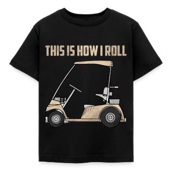 Golf Golfer - Kinder T-Shirt - Schwarz - Vorne - AI Model Kid Female (0cm)