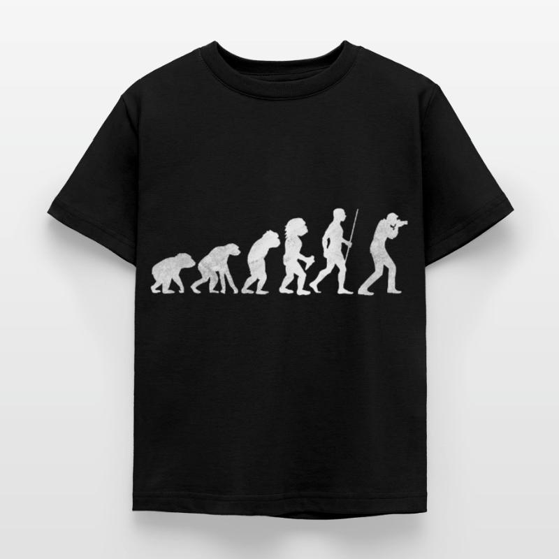 Camera Photographer Stone Age Evolution Evolution Kids' T-Shirt