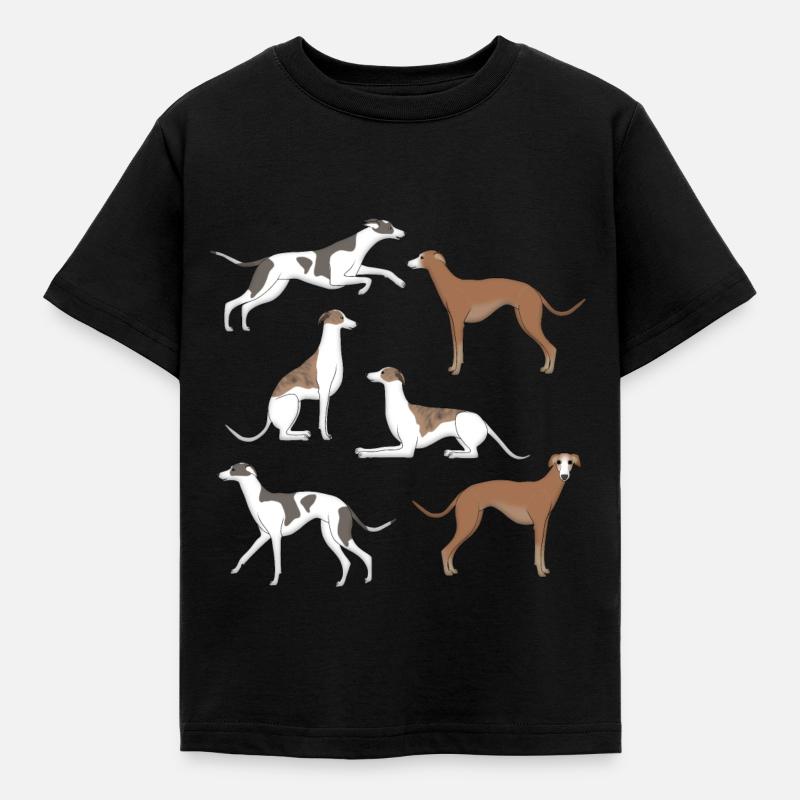 Whippet Selection - Kids' T-Shirt - black
