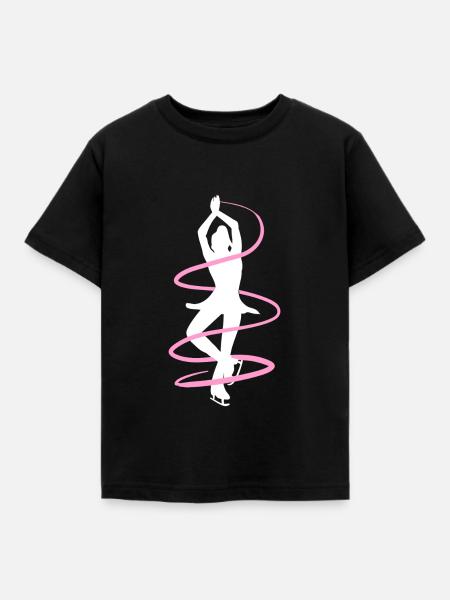 Pirouette Figure Skating - Kinder T-Shirt - Schwarz