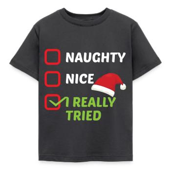 Ugly Christmas - Kinder T-Shirt - Dunkelgrau - Vorne - AI Model Kid Female (0cm)